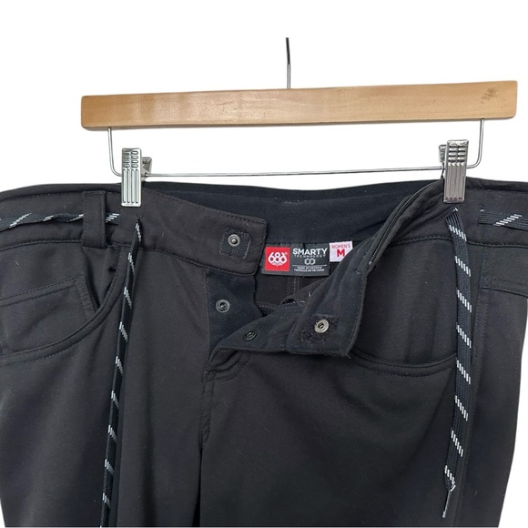 686 Womens Smarty Snowboard Pants Fleece Liner Zip-In Black Boyfriend Fit Medium - Picture 5 of 9
